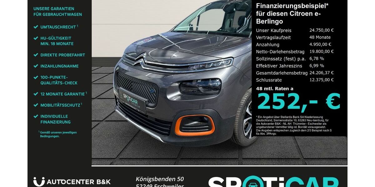 Citroen ë-Berlingo 38.800 km 24.750 &euro; Eschweiler 52249