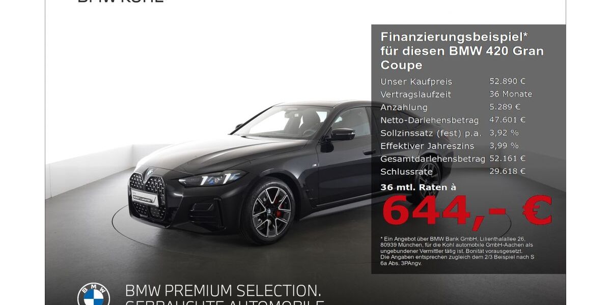 BMW 420 Gran Coupé 11.107 km 52.220 &euro; Aachen 52078