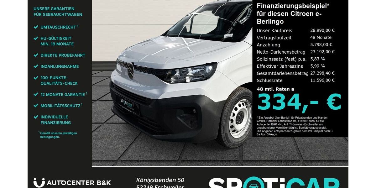 Citroen Berlingo 3.999 km 27.990 &euro; Eschweiler 52249