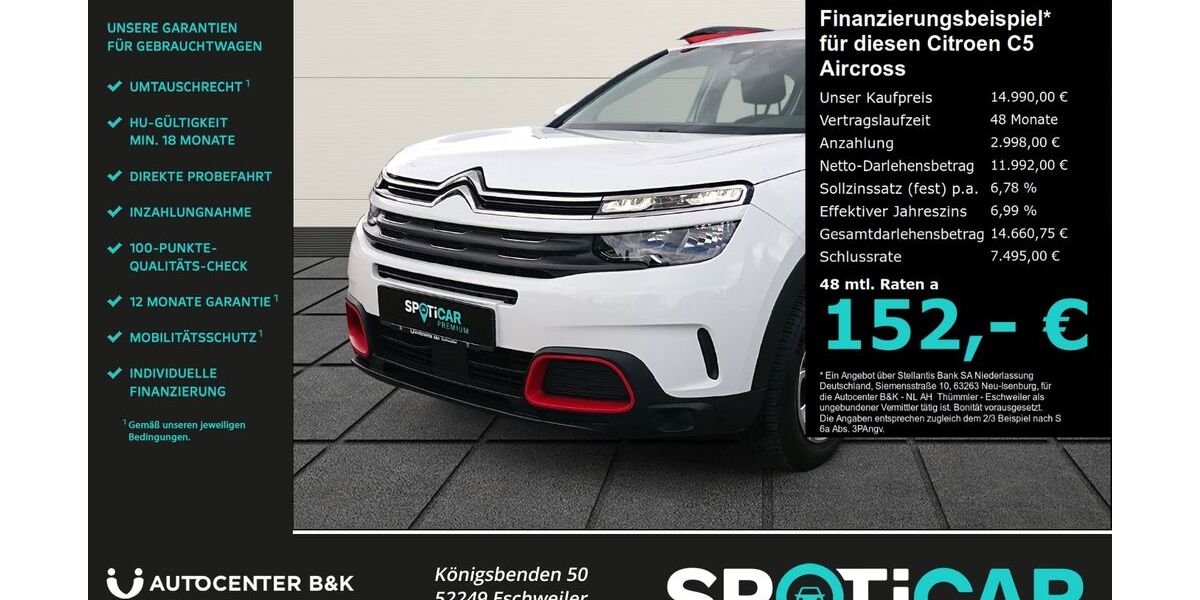 Citroen C5 Aircross 93.995 km 14.990 &euro; Eschweiler 52249