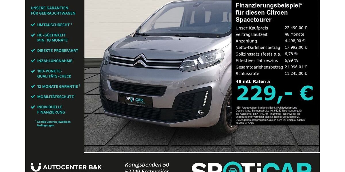 Citroen SpaceTourer 73.200 km 22.490 &euro; Eschweiler 52249